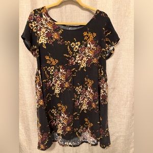 American apparel- flower long top